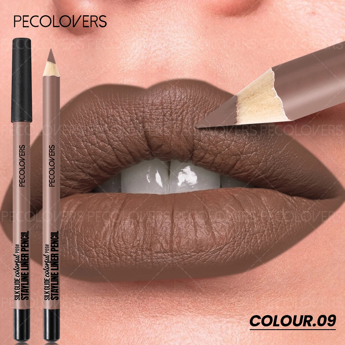 1PC Matte Lipliner, Second Back Lip Contour, Plump and Charming Lips, Non Drying, Waterproof, Lip Cosmetics, Quake 09