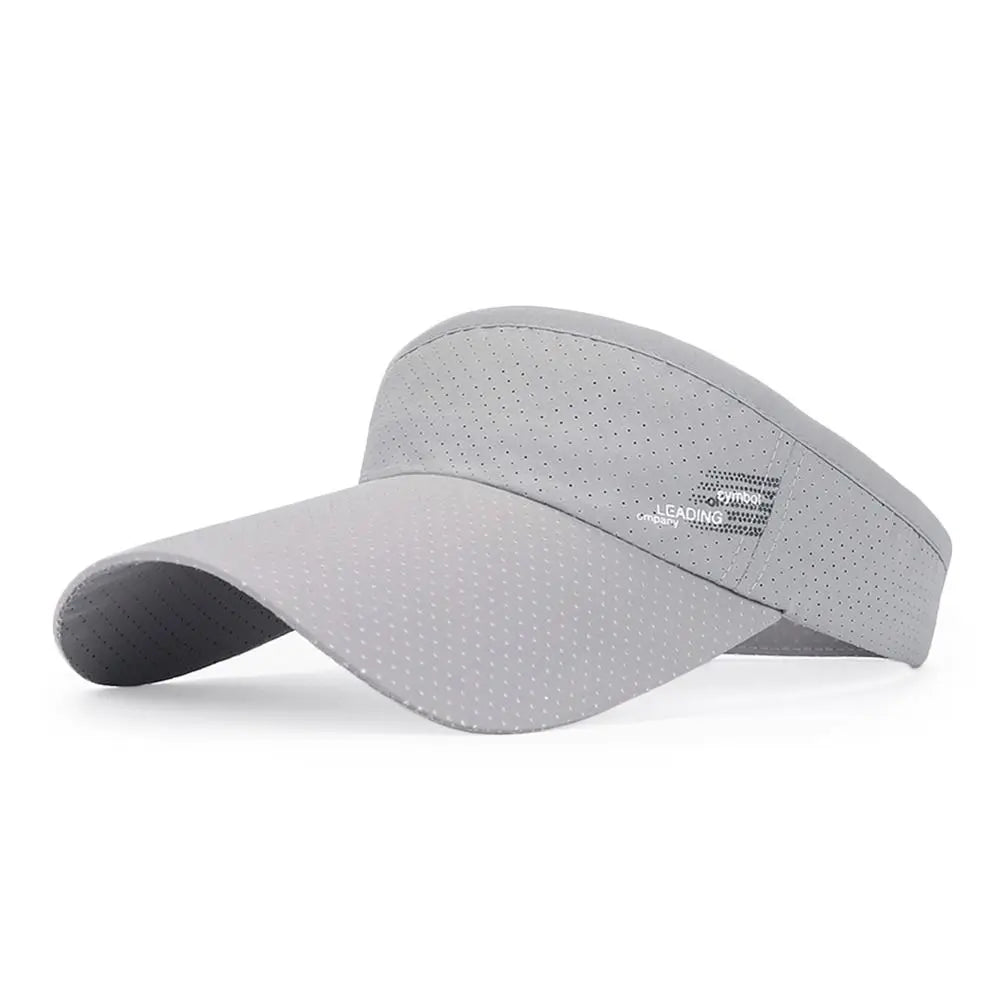 Summer Breathable Sun Hat Quick-drying Adjustable Baseball Cap Casual Top Empty Beach Hat Tennis Quake Light grey