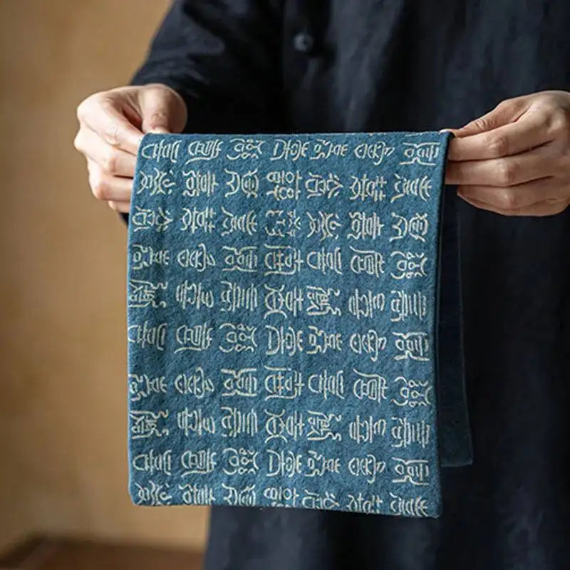 Tie-dye Ancient Seal Script Tea Mat Dry Bubble Waterproof Mat Tea Mat Table Tea Table Tea Towel Quake