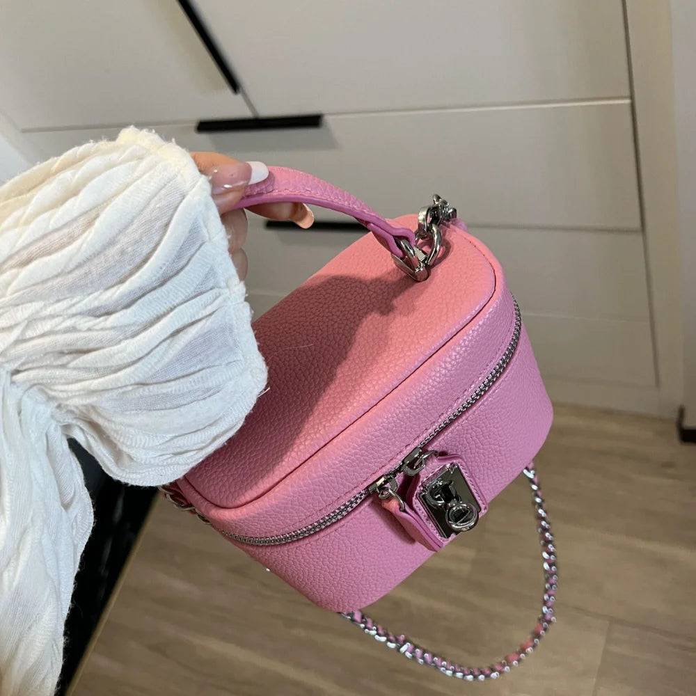 Coin Purse Fashion Female Crossbody Bags PU Mini Shoulder Bag Lock Buckle Chain Mobile Phone Bag for Women Quake