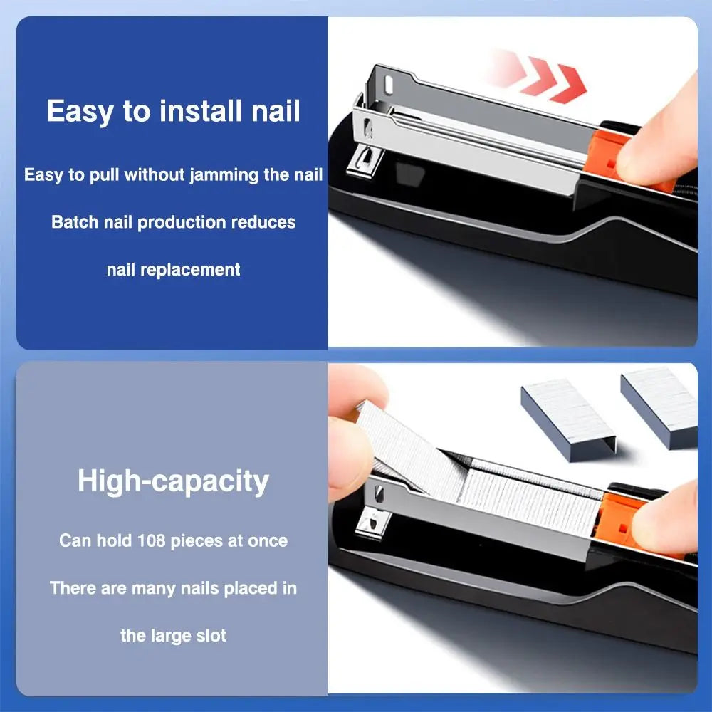 Use 24/6 Staples Stapler Mini Portable Effortless Stapling Machine Labor-saving Large Size Manual Binding Tool Office School Quake