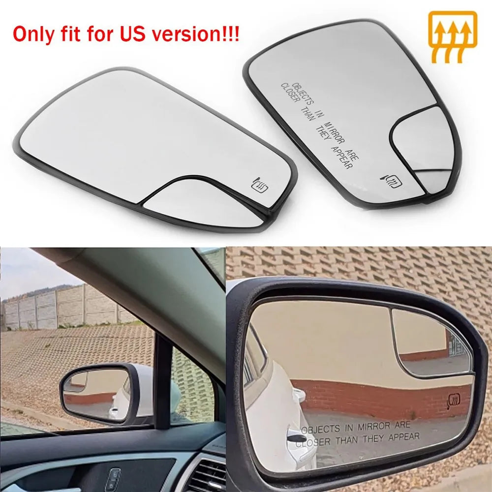 For Ford Fusion 2013-2020 DS7Z17K707F DS7Z17K707B 1x Left Right Side Rear View Lens Split Mirror Heated Door Glass Rearview Quake