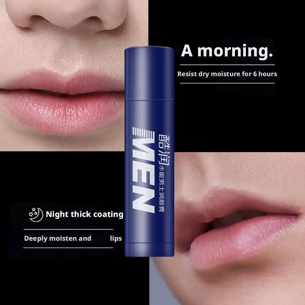 4 Flavors Hydrating Men's Lip Balm with Vitamin E, Mens Moisturizing Lip Balm Repairing Dry Cracked Lips Fade Lip Line Lips Care Quake