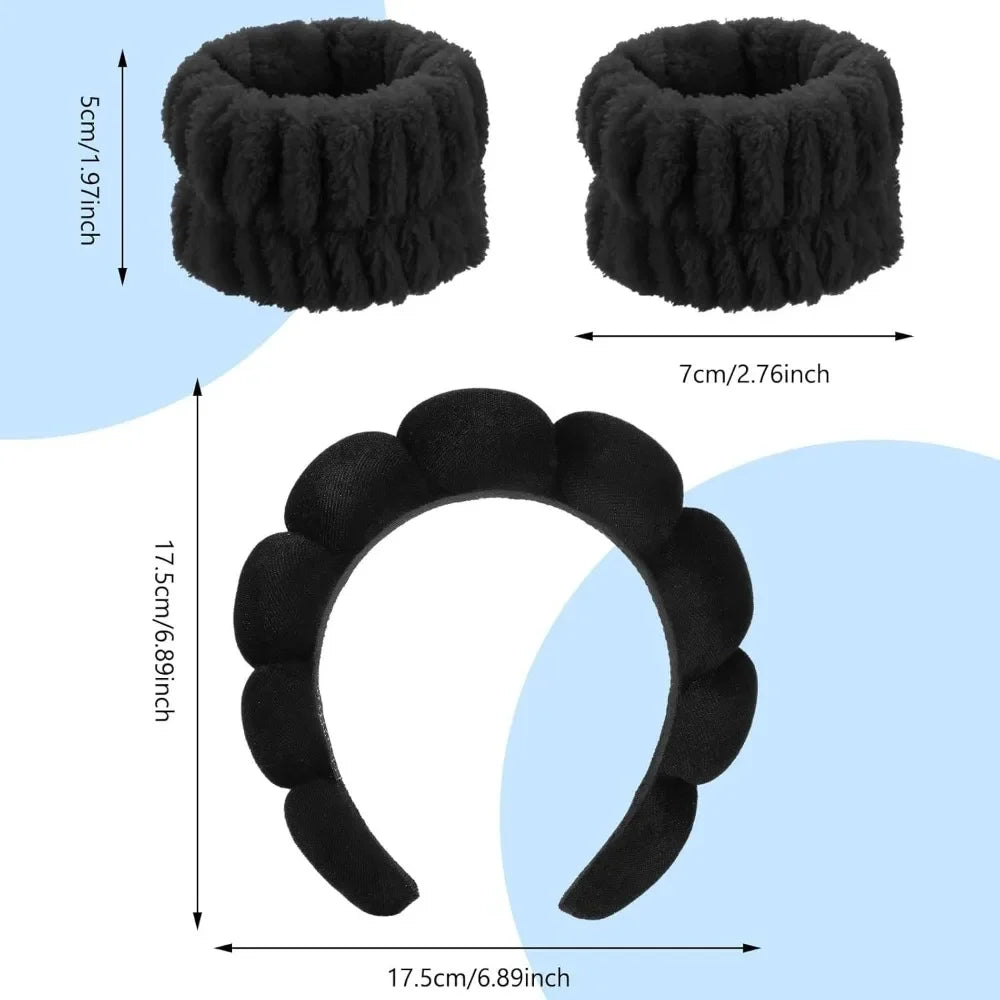 European American Twist Sponge Face Washing Makeup Cloud Headbands Hair Accessories Makeup Tool Kits Quake