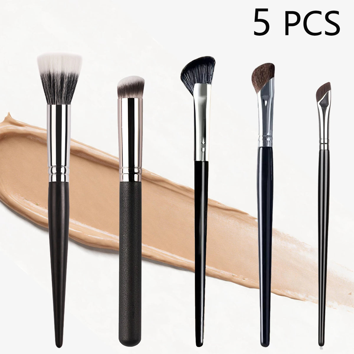 5 pcs Makeup Brushes Set Multi Purpose Facial Makeup Brush Perfect for Any Look Premium Perfect Quake 5 pcs