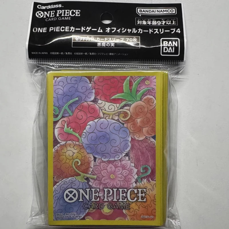 Bandai Luffy Nika Three Captains One Piece Card Sleeves 66x92mm 70pcs Card Protectors Anime Collection Gift for TCG Players Quake