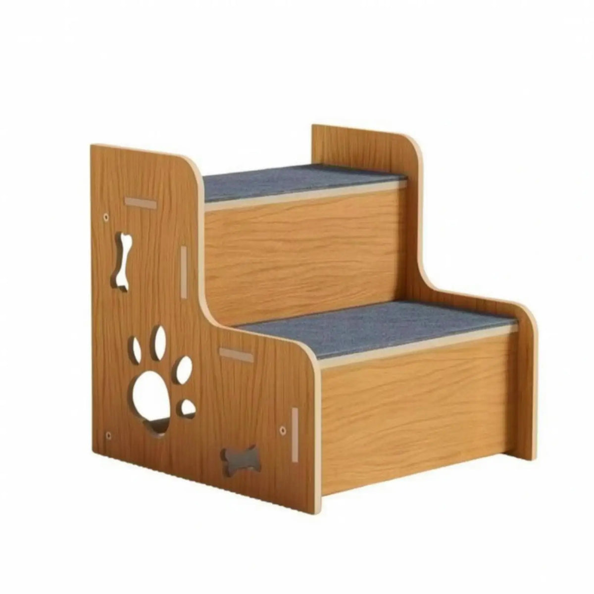 Small Dog Stairs for High Bed Wooden Pet Ladder with Carpeted Steps for Cats Puppies Stable Ramp Quake