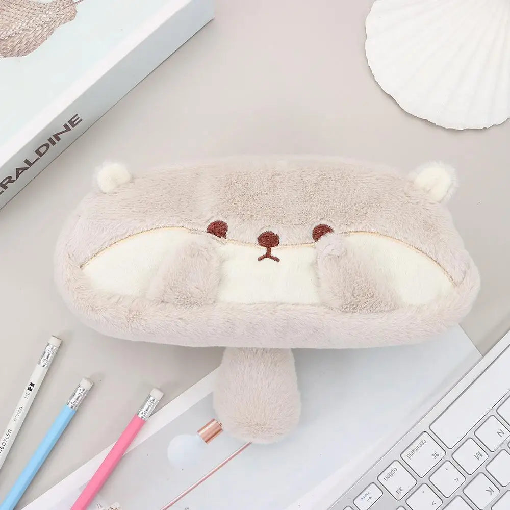 Portable Pen Bag Otter Penguin Large Capacity Stationery Bag Pencil Case School Office Quake