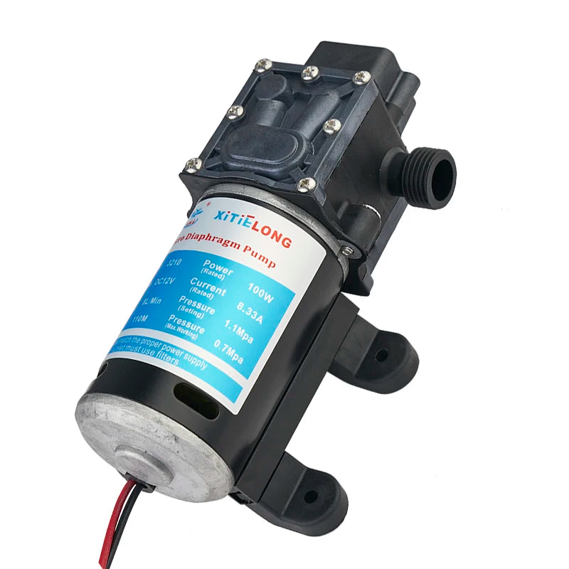 100W 12V 3210H2D Small Electric Garden Irrigation Diaphragm Pump, Used for Lawn Spraying, Pesticide Spraying,Cleaning Water Pump Quake