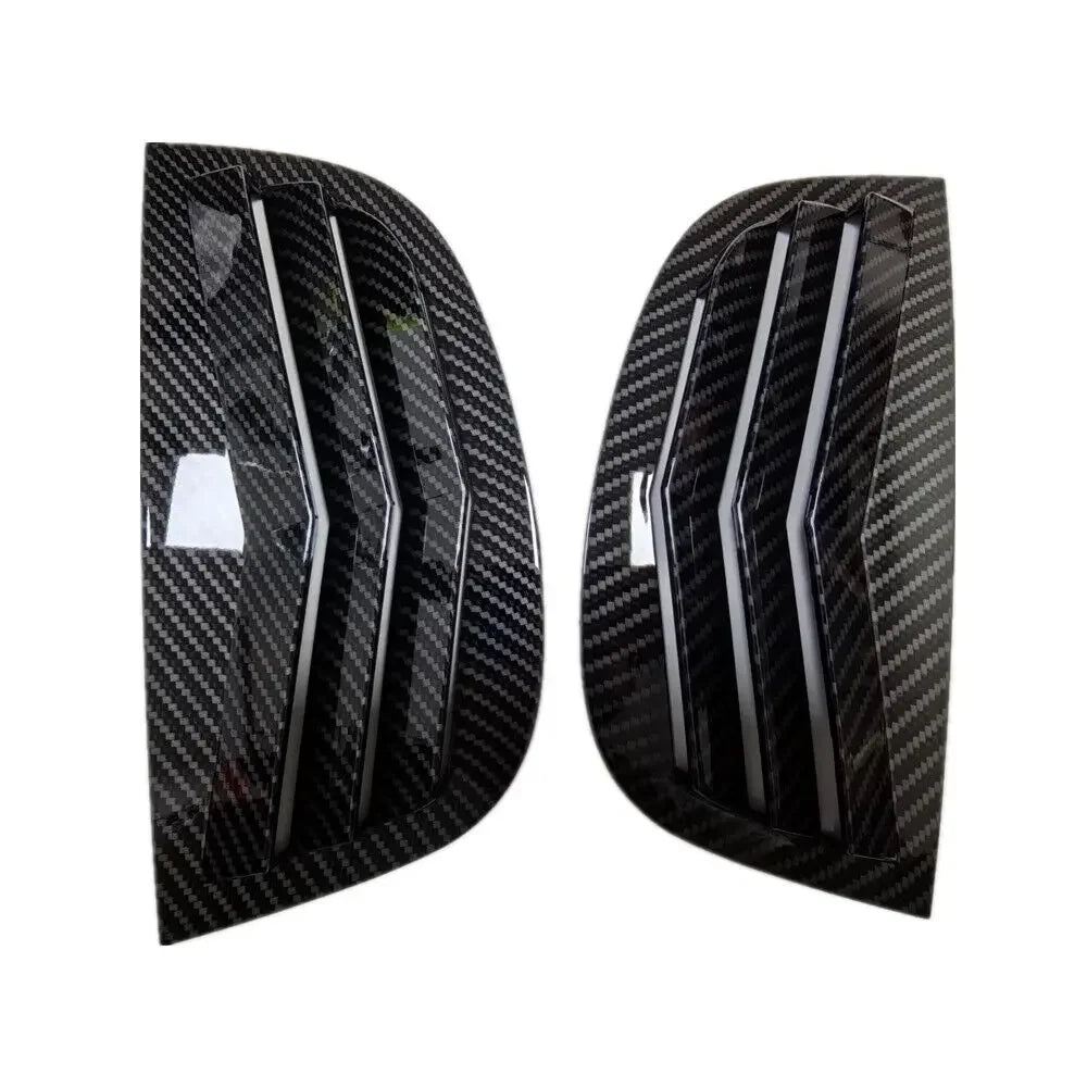 For Peugeot 208 2018 2019 2020 2021 2022 2023 2024 Car Rear Louver Window Side Shutter Cover Trim Sticker Vent Scoop Carbon ABS Quake Carbon