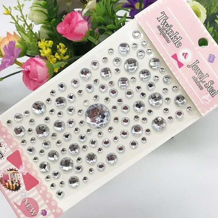 Rhinestone Crystal Face Stickers – DIY Gem Makeup Decor