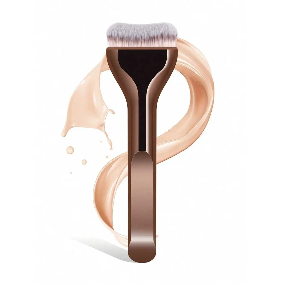 1pc Soft To Touch Travel Cosmetic Brush Professional Makeup Brush Foundation Brush Face Brush Powder Brush Detail Brush At Home Quake 1pcs