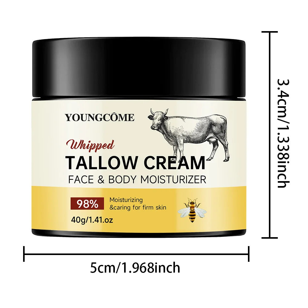  Tallow Cream Face & Body Face Cream Moisturiser Facial Anti Aging Skin Care Repair Fade Fine Lines Wrinkle Remover Face Cream Quake 40g