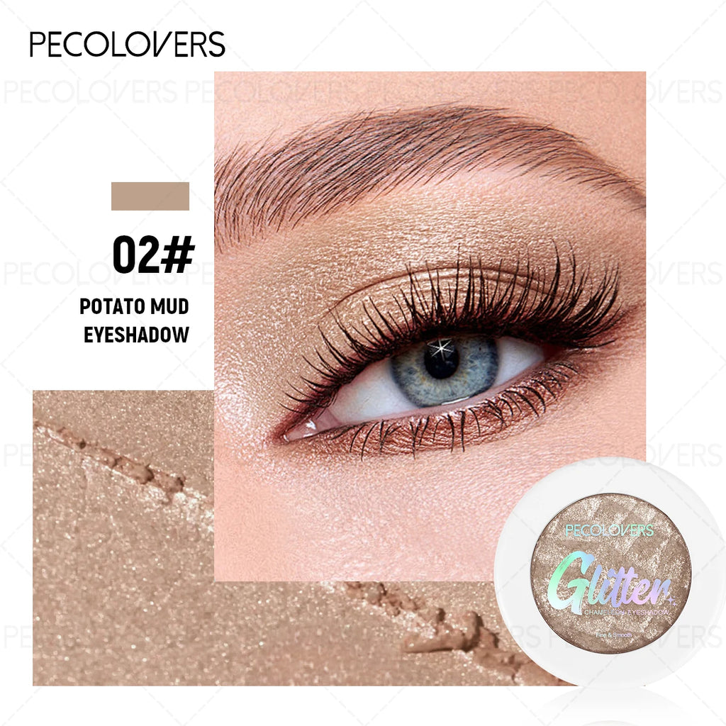 1PC Mashed Potato Eye Shadow, Eye Highlighter, Brightening Eyes, Long-lasting and Natural,Waterproof and Sweatproof Quake 02