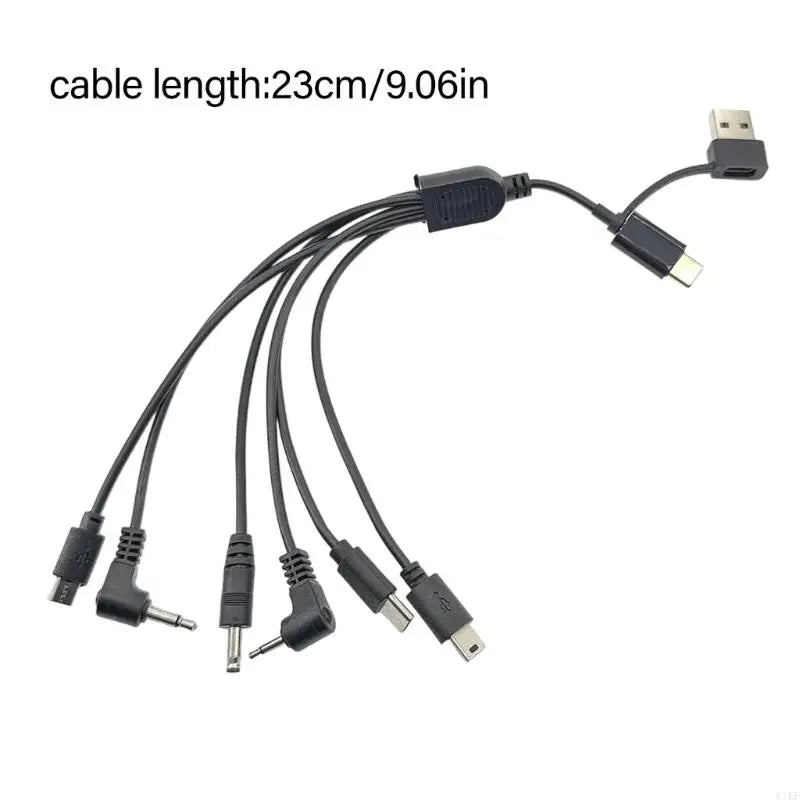 6 In 1 Multiple Charging Cable with Type C Tiny USB Mini USB Port Universal Charges for Smartphones Tablets Cameras K1KF Quake