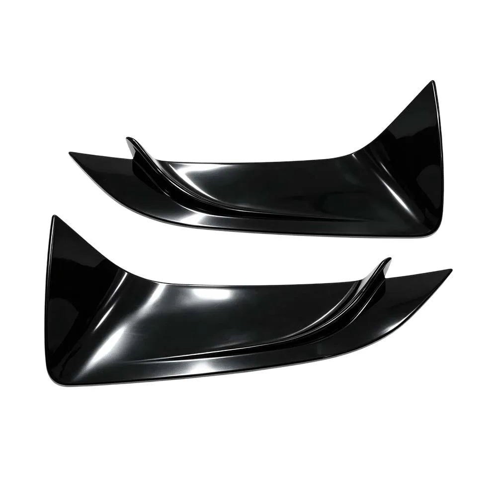 2PCS For Toyota GR Supra A90 A91 MK5 2019-2026 Front Bumper Lower Garnish Cover Trim ABS Carbon Fiber Style Car Accessories Part Quake Gloss Black