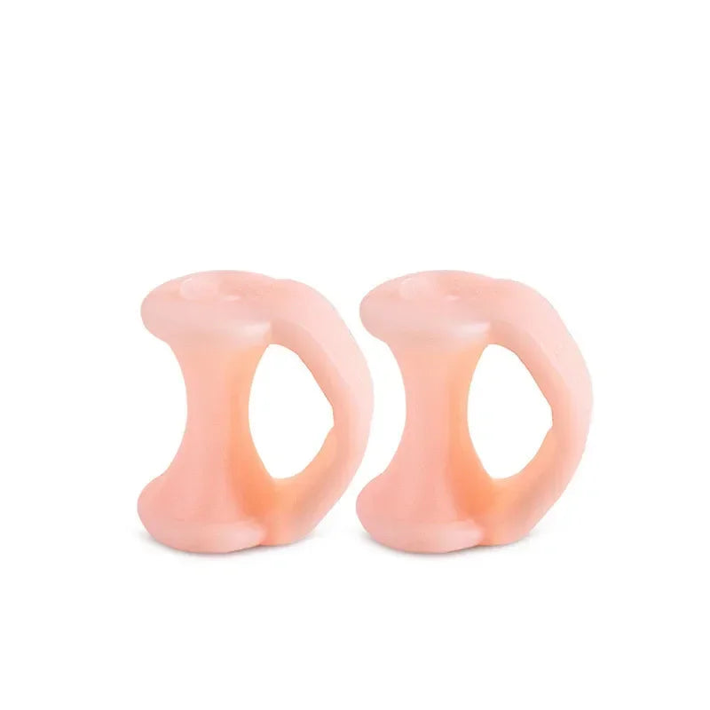2pcs Silicone Bunion Toe Orthopedic Separator Finger Feet Care Protector Gel Toe Hallux Valgus Corrector Pedicure Spacer Yoga Quake M179 Skin-2Pcs