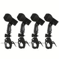 2/4pcs Adjustable Microphone Crab Clamp Mount for Mic Stand & Drum Rim - 5/8" to 3/8" Thread,Secure Grip for Wired/Wireless Mic Quake 4pcs