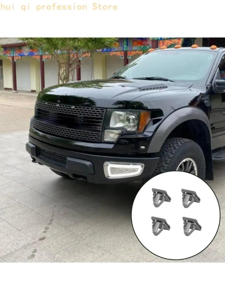 Oil Filter Access Panel Clips, W715288-S439 Metal Service Door Clip Set for F150 Front Access Panel Retention, 4 Pieces Quake CN