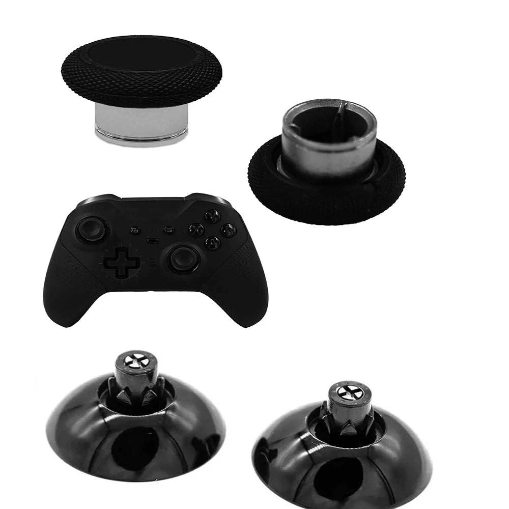 2 Pieces for Xbox Elite Series 2 Controllers, Short Concave Magnetic Analog Joystick + 2 Joystick Bases Quake