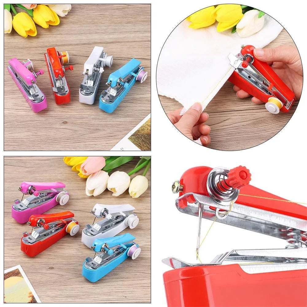 Portable Simple Operation Knit Fabric Stitch Handy Manual Sewing Machine Handmade Needlework DIY Apparel Quake