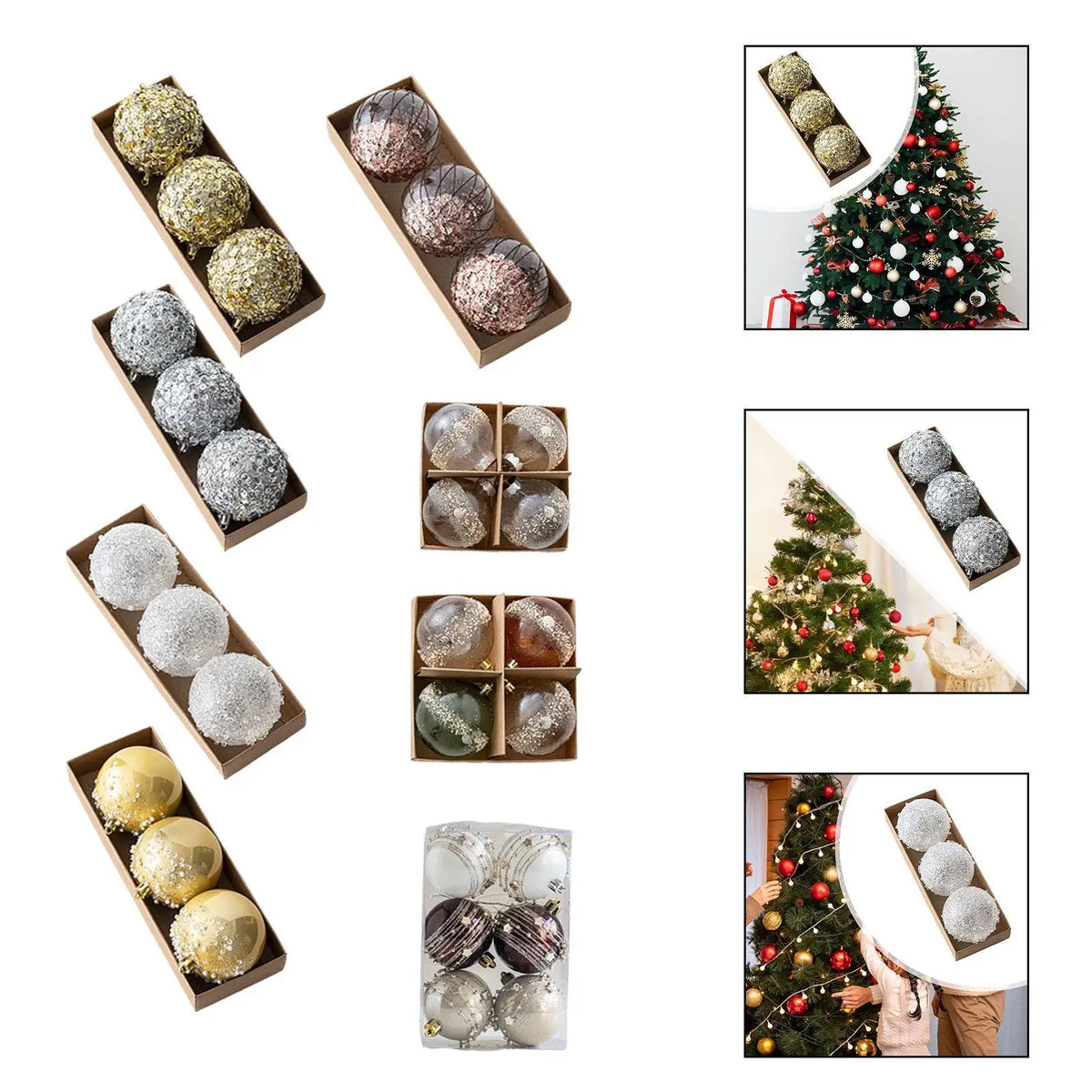 Christmas Balls Ornaments Set Practical for Anniversary Wedding Party Favor Quake