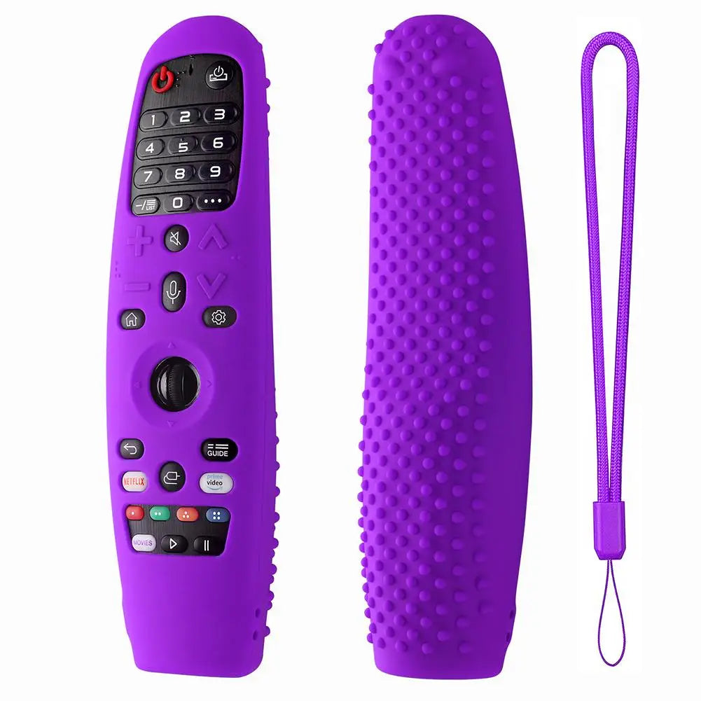 New For LG Smart TV AN-MR650A600 20GA 19BA Remote Control Case Soft Silicone Protective Cover Compatible Replacement Accessories Quake Purple