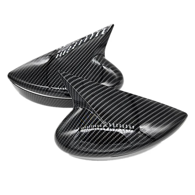 For Nissan Kicks Lannia BlueBird 2015-2021 Car Rearview Side Mirror Cover Wing Cap Exterior Sticker Door Rear View Case Trim Quake With Light Carbon