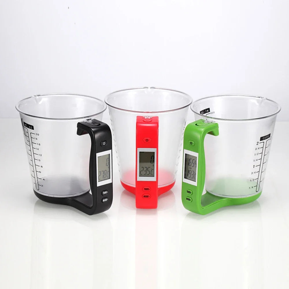 1000g/1g Measuring Cup Scale Kitchen Scales LCD Display Kitchen Mixing Bowl Temperature Measurement Cups Kitchen Baking Tools Quake