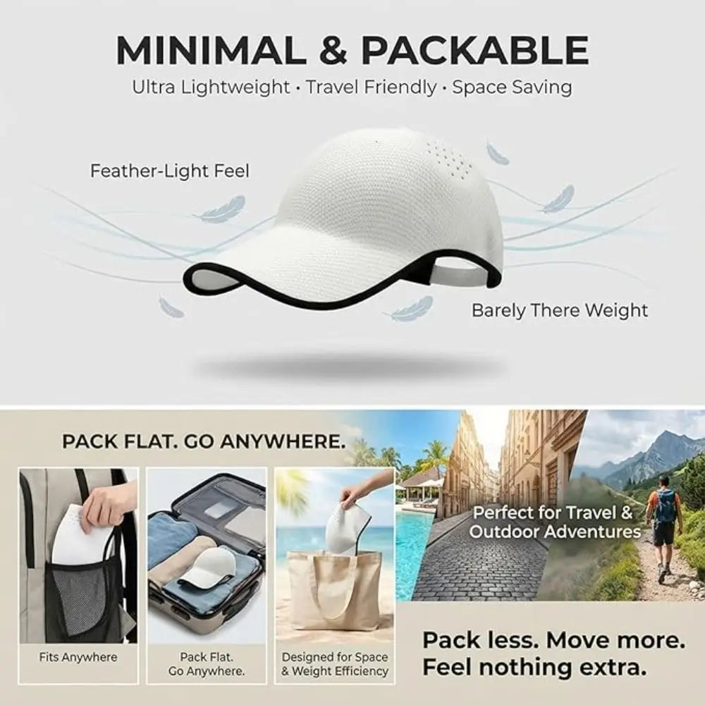 Creative Gift Seamless Baseball Cap Packable Quick Drying Outdoor Hat Lightweight Breathable Sports Hat Quake