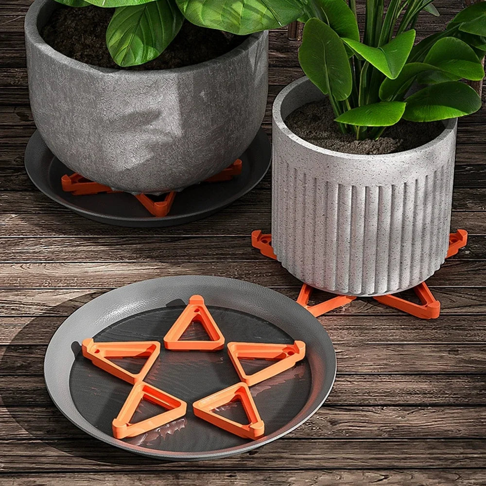 10/5Pc Flower Pot Feet Ventilation Anti-rot Base Raised Flower Pot Foot Pad Breathable Triangle Tray Garden Potted Planting Tool Quake