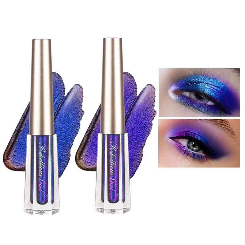 Chameleon EyeshadowsDiamond Glitter Liquid Eyeshadow StickHighly Pigmented Metallic Shimmering Long Lasting Shine All Makeup Quake 45