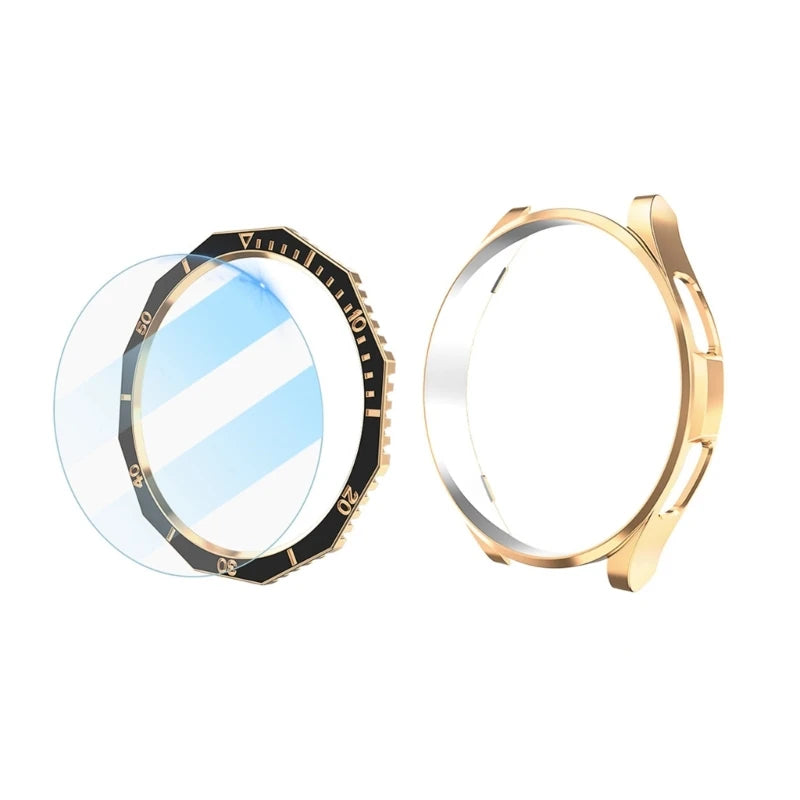 Protector Shell Wristwatch Bezel Cover Housing Anti-scratch Screen Protector K1KF Quake black rose gold 43mm