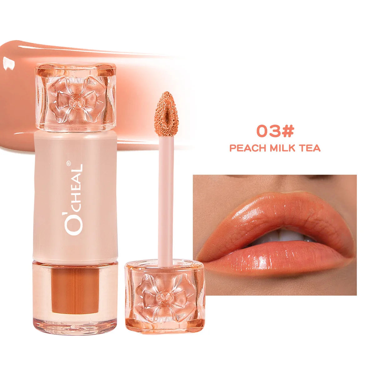 OCHEAL Cross Border Velvet Mirror Matte Lip Gloss Lipstick Moisturizes and Nourishes not easy to stick to cup white lip gloss Quake 03