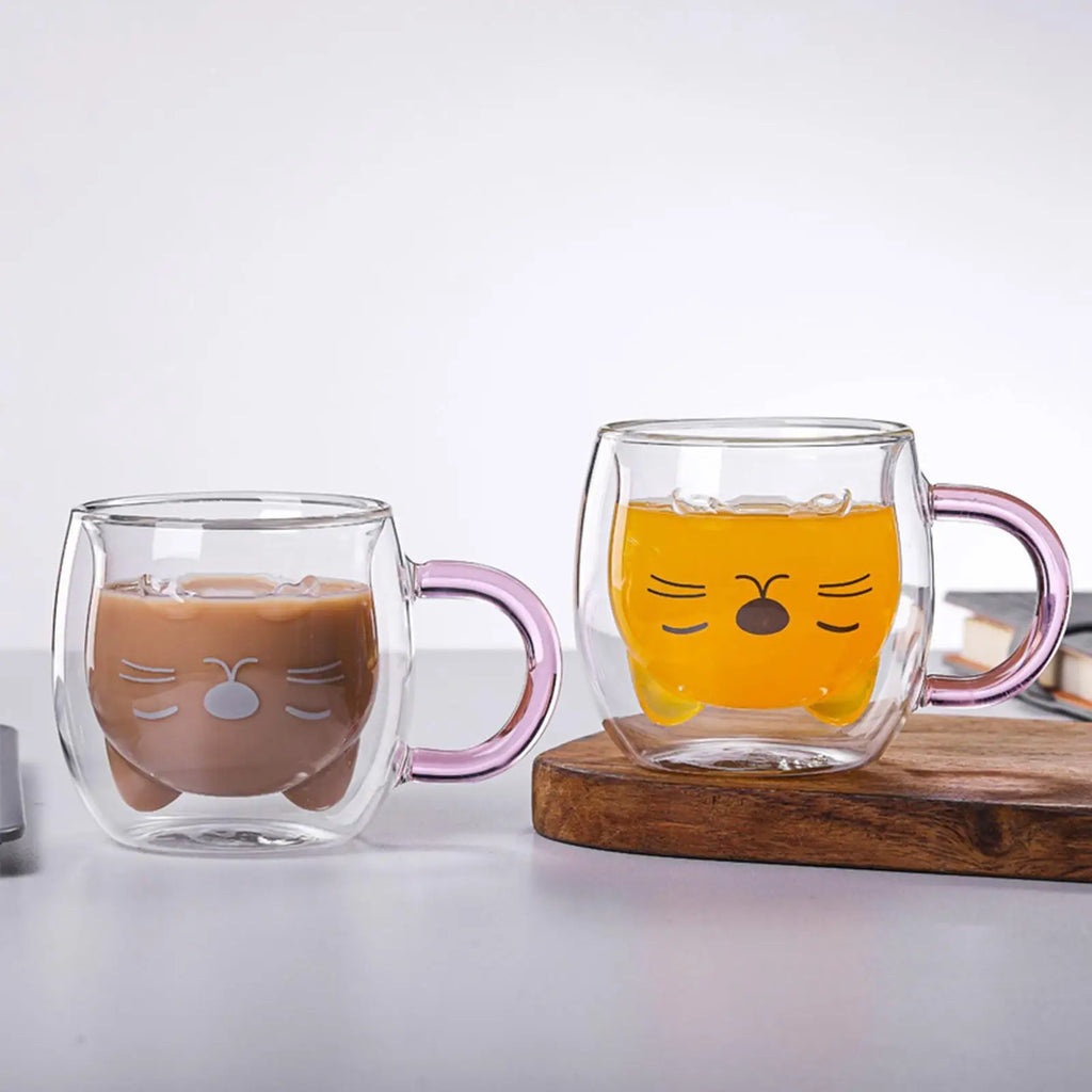 Glass Cup Heat Resistant Borosilicate Glass -Proof Anti-Scalding Cup for Cocktail Quake