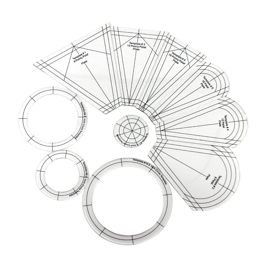 Patchwork Quilting Ruler Set Acrylic Templates Sewing Template Kit Quilt Ruler for Quilting Supplies and Accessories Quake