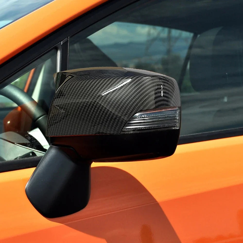 For US Subaru Forester Impreza XV 2014 2015 Car Rearview Side Mirror Cover Wing Cap Sticker Exterior Door Case Trim Shell ABS Quake