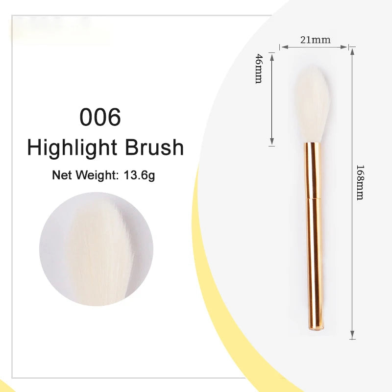 1pcs T Series Beauty Makeup Brushes Face Cosmetic Loose Powder Eyeshadow Highlight Eyebrow Make up Brush For Beauty Women Quake 006