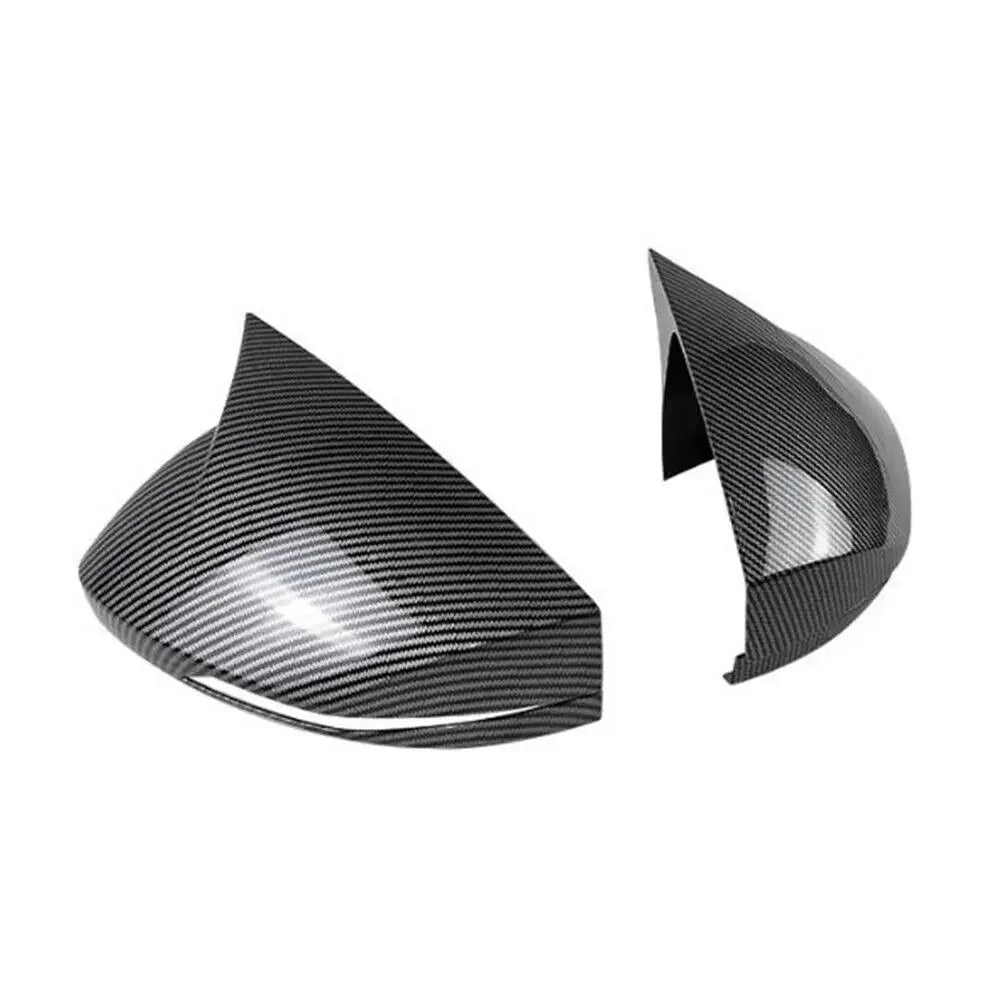 For Kia Sportage 2022-2024 Car Sticker Rearview Side Mirror Cover Wing Cap Exterior Door Rear View Case Trim Carbon Fiber Look Quake Carbon