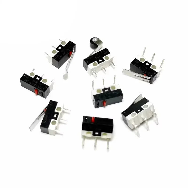 20/100/1000Pcs Micro Limit Switch Momentary Push Button Switch 1A 125V 3Pins SPDT Mouse Switch Quake