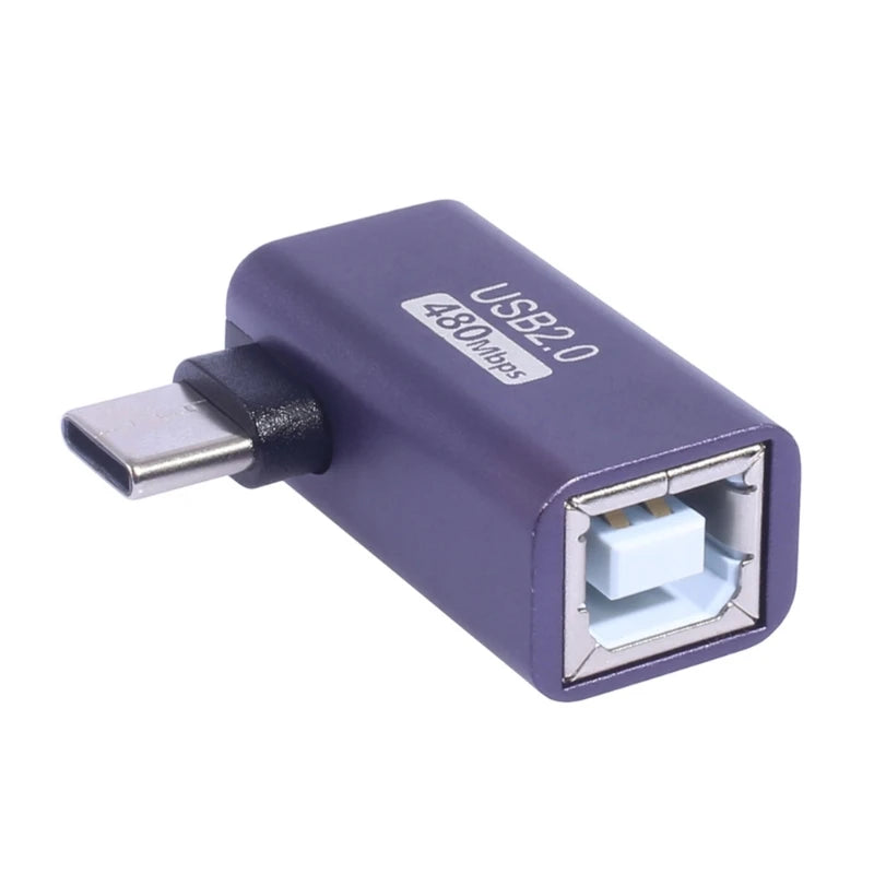 USB/USB B/Type C/Minis USB/MicroUSB Male Male Convert Connectors Support Data & Charging for Printers/Scanner K1KF Quake C port elbow