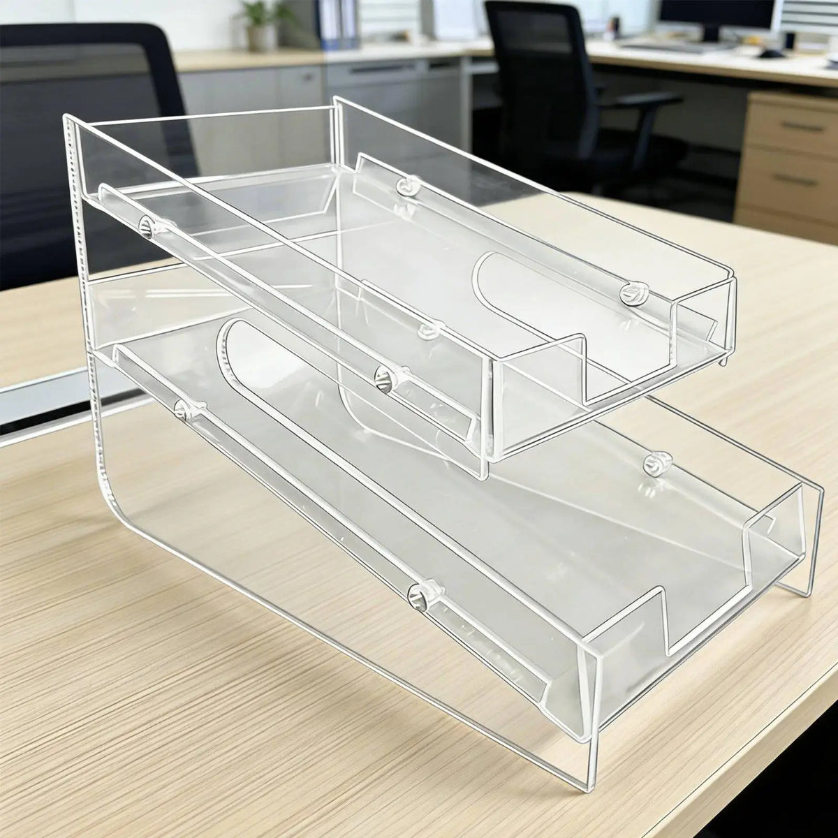 Double Layer Acrylic Showcase Shelf Clear Display Box for Coffee Capsule Chocolate Bar Snack Organizer Store Counter Rack Quake