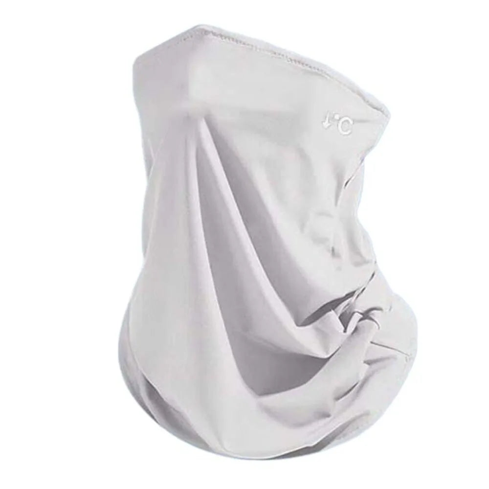 New UPF50+ Ice Silk Mask Quick Drying Anti-UV Sun Protection Mask Breathable Polyester Sun Protection Scarf Cycling Quake Grey