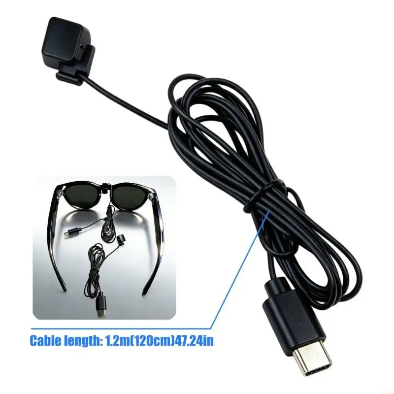 Charging Cable for Intelligent Glasses with Type C Interfaces Fast Chargers 1.2M/47.24in Length Efficient Design K1KF Quake