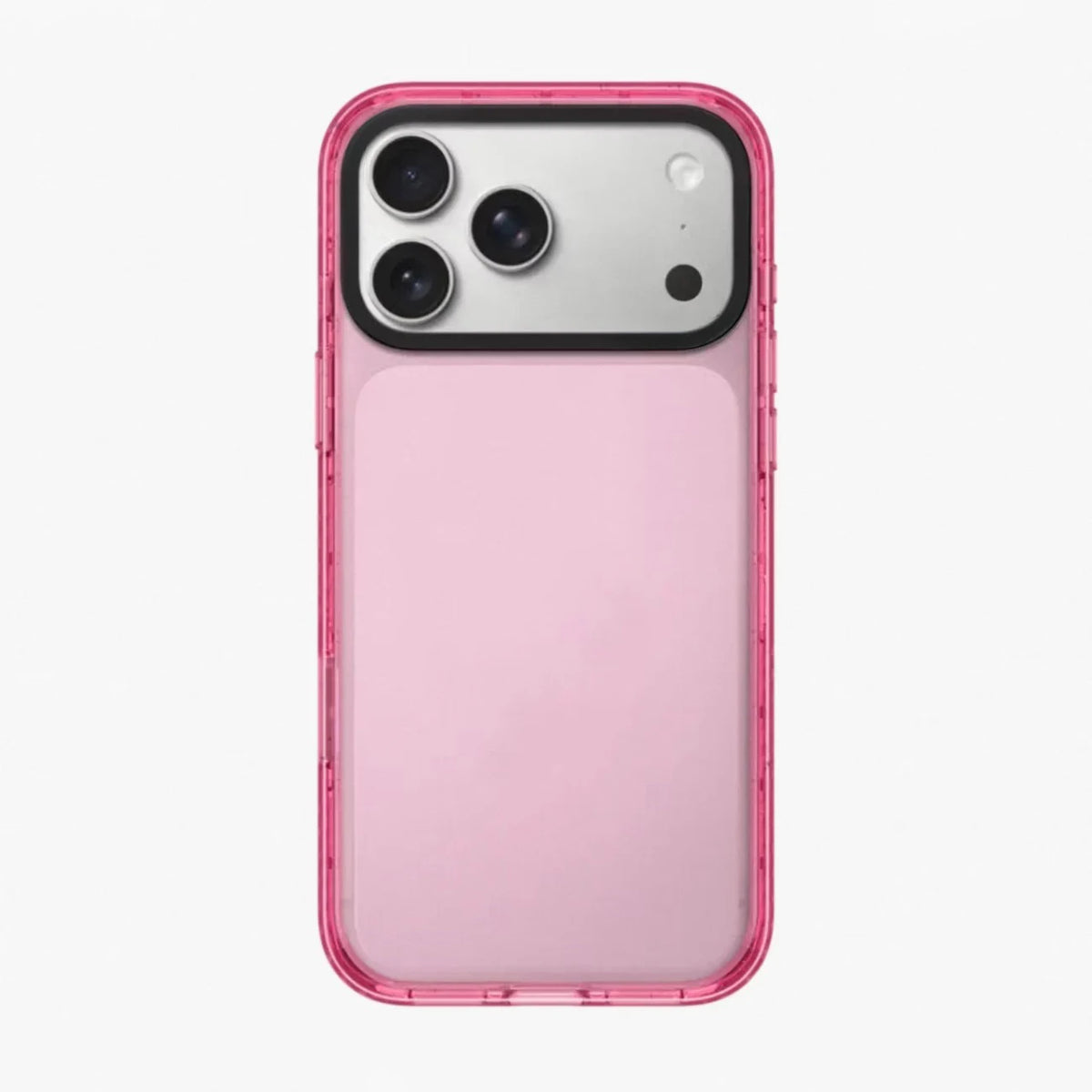 Candy Color Plain Transparent Magnetic Phone Case Cover for IPhone 14 15 16 17 18 Pro Max Case Quake pink (no magsafe) iPhone 18 Pro Max
