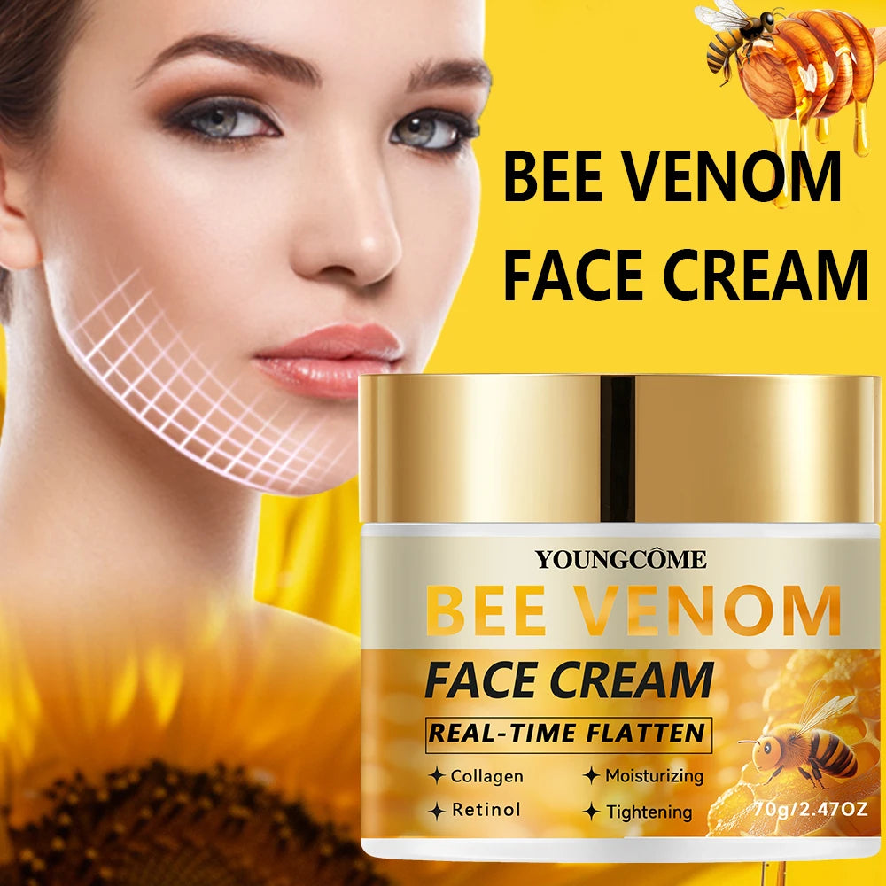 Bee Venom Face Cream Moisturiser Facial Anti aging Skin Care Repair Fade Fine Line Whitening Skin Improves Elasti Shrink Pore Quake