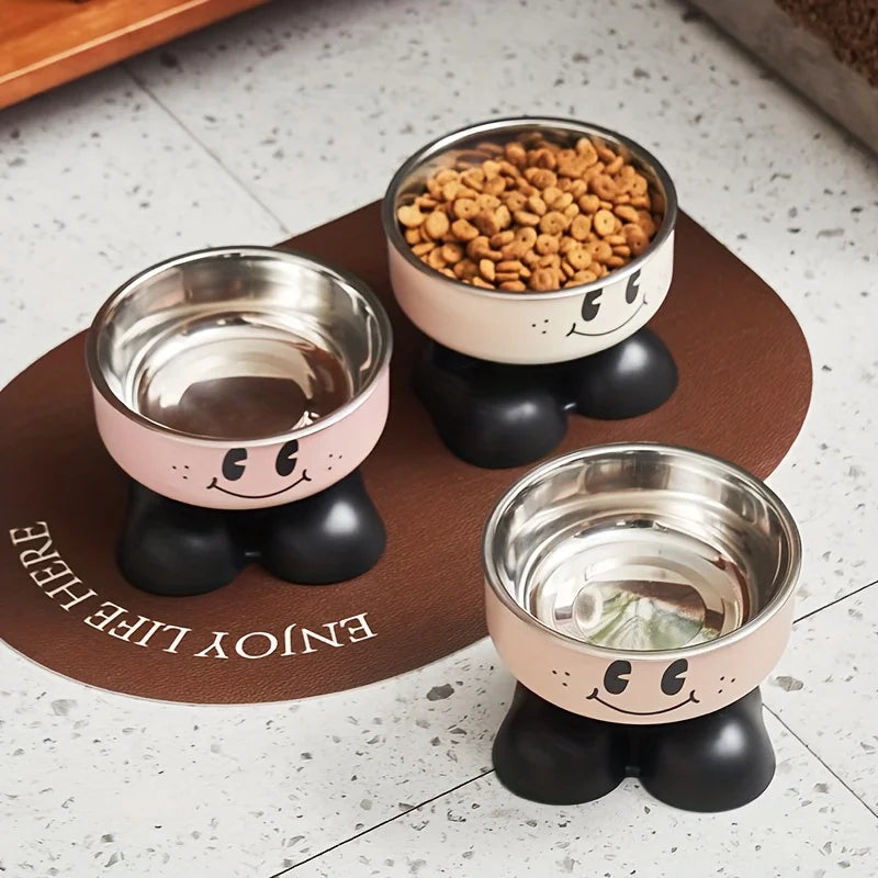 Elevated Dog Cat Bowl Stainless steel Food Water Bowls Raised No Spill Pet Feeder bowl for Puppy Small Medium Large Dogs Cats Quake