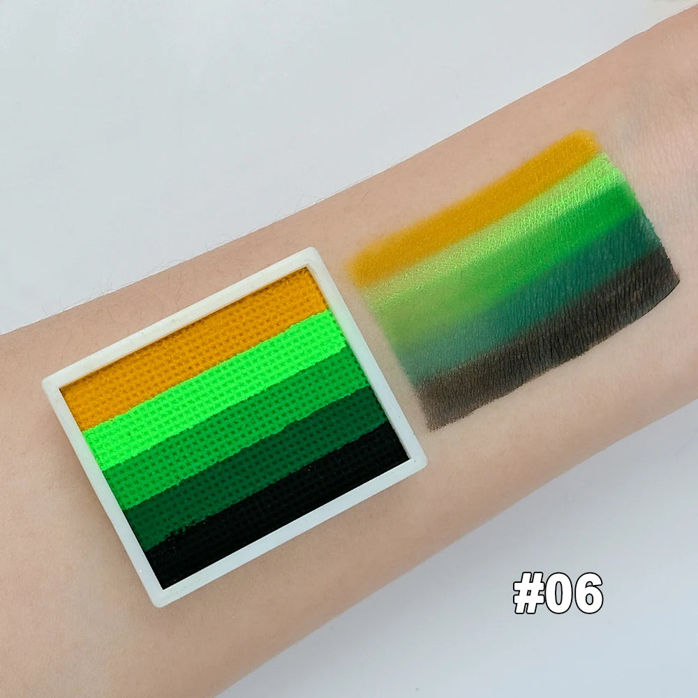 8G 12 Color Water Monochromatic Face Body Painting Palette Festive Washable face and body paint Makeup Costume Body Partie Quake 06