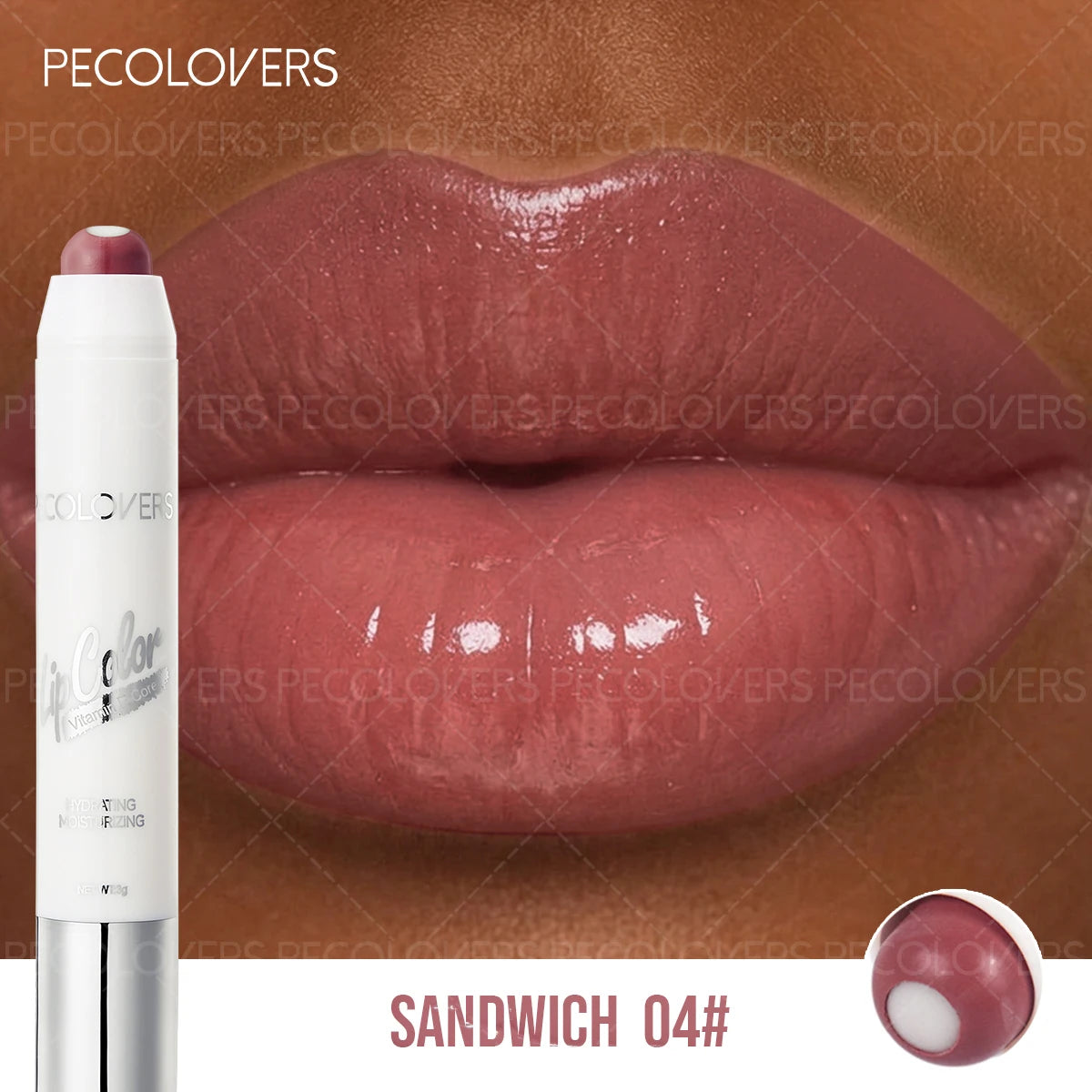 Sandwich Lipstick Pen, Moisturizing Lip Gloss, Long-lasting, Non-drying, Multi-color Options, Lip Cosmetics Quake 04