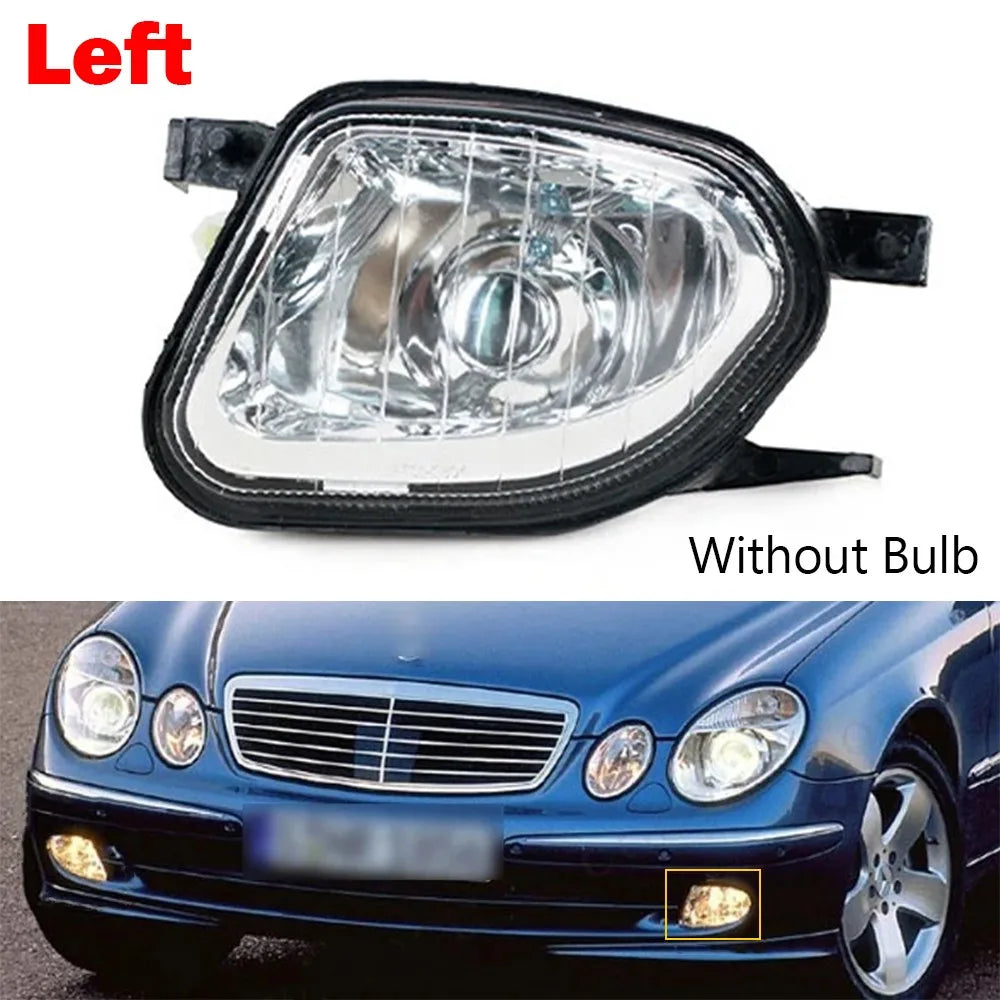 For Mercedes-Benz W211 E-Class E200 E220 E280 2003-2006 Front Bumper Fog Lamp Light Housing Without Bulbs 2118201156 2118201256 Quake 1x Left Side
